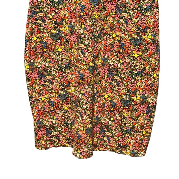 Boden Puff Short Sleeve V-Neckline Floral Lightweight Mini Cotton Dress - Picture 10 of 14